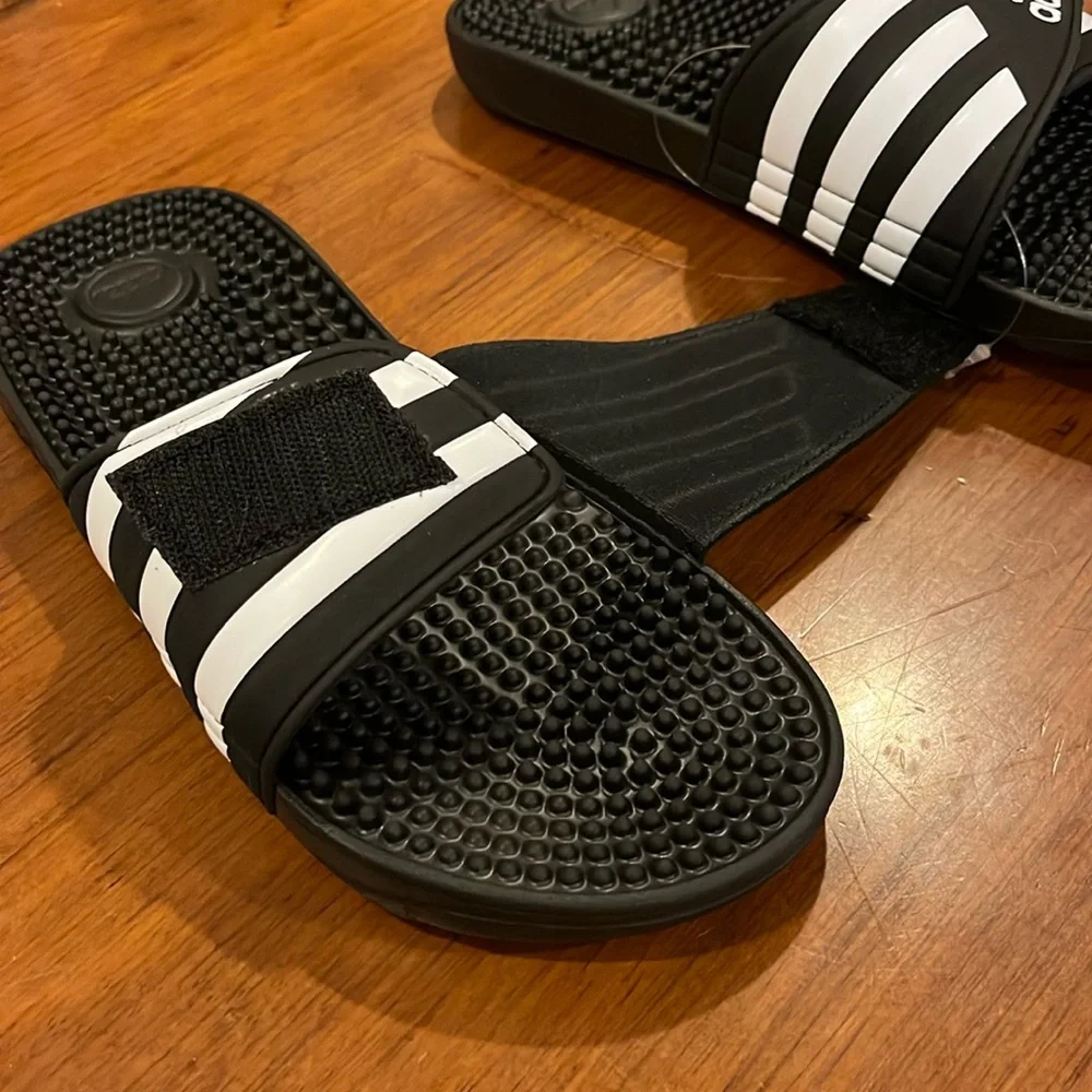 Adidas Adissage Slides Sandals Shoes new black white G28841 WOMEN’S 8
